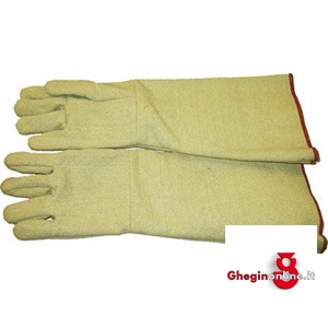 GUANTI DI PROTEZIONE ANTICALORE IN TESSUTO DI FIBRA ARAMIDICA FODERATO; CON MANICHETTA EXTRA-LUNGA 3399S GUANTI DI PROTEZIONE gloves Prod. SCU