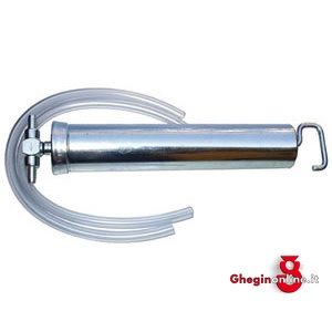 SIRINGHE PER OLIO E PETROLIO CON SVUOTAMENTO E RIEMPIMENTO SIMULTANEO, IN ACCIAIO PESANTE CON 2 CANNE FLESSIBILI E A DOPPIA VALVOLA 3421G SIRINGHExOLIO/PETROLIO oil/petrol syringes Orig. Samoa-Hallbauer
