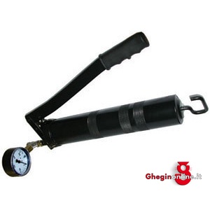 COMPRESSORI A LEVA PER GRASSAGGIO CON MANOMETRO 3423MG COMPR.A LEVA C/MANOM. high-pressure lever grease guns with manometer Orig. Samoa-Hallbauer
