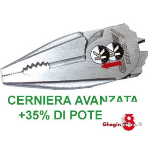 PINZE UNIVERSALI TESTA CROMATA IMPUGNATURE ISOLATE IN MATERIALE BICOMPONENTE 345G 200 PINZE UNIVERSALI combination pliers Orig. Gedore - immagine 2