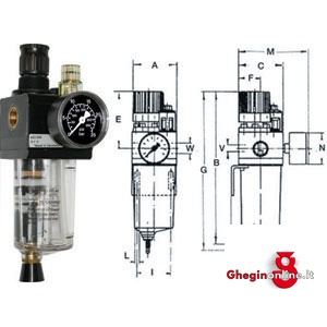 GRUPPI MONOBLOCCO FILTRO-RIDUTTORE-LUBRIFICATORE COMBIBLOC CON SVUOTAMENTO AUTOMATICO 3463GB 1 GRUPPI F-R-L 'EWOBLOC' Combibloc-combination air treatment units Orig. Ewo