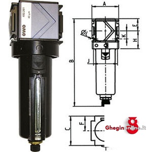 FILTRI PER ARIA COMPRESSA VARIOBLOC CON SVUOTAMENTO MANUALE 3463GS 1 FILTRI A.C. VARIOBLOC air filters Orig. Ewo