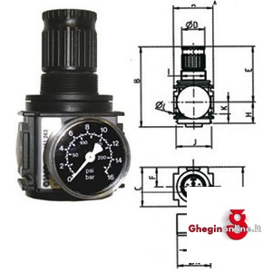 RIDUTTORI PER ARIA COMPRESSA VARIOOBLOC 3463GT 1/4 RIDUTT. A.C. VARIOBLOC pressure regulators Orig. Ewo
