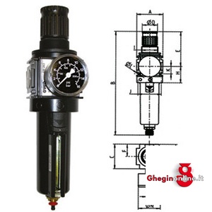 GRUPPI FILTRO-RIDUTTORE PER ARIA COMPRESSA VARIOBLOC CON SVUOTAMENTO AUTOMATICO 3463GZA 1 GR. F-R A.C.VARIOBLOC filter regulators with automatic drain valve Orig. Ewo