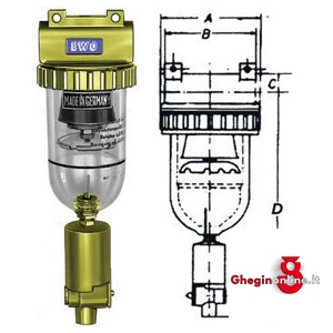 DEPURATORI D'ARIA CON SCARICO AUTOMATICO 3468G 1/2 DEPURATORE D'ARIA filters with automatic drain valve Orig. Ewo
