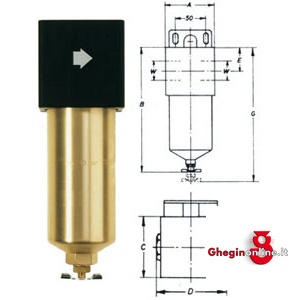 FILTRI DEPURATORI PER ARIA COMPRESSA FINO 40 BAR 3470GT 2 DEPURATORI ARIA COMP. filters for compressed air up to 40 bar Orig. Ewo