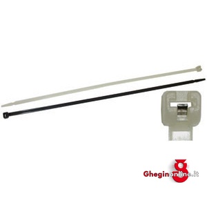 FASCETTE DI CABLAGGIO IN NYLON CON LINGUETTA INOX LARGH. MM 7,5 3473RL 360N FASC.DI CAB.(cf.50pz) cable ties with inox catch Prod. SCU