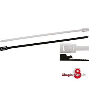 FASCETTE DI CABLAGGIO RIAPRIBILI IN NYLON (CF. 100 PZ.) 3473RZ 300N FASC.DI CAB.(cf.100pz) reusable cable ties Prod. SCU