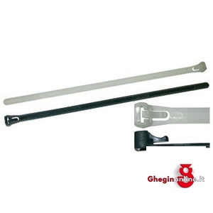 FASCETTE DI CABLAGGIO RIAPRIBILI IN NYLON 3473S 370N FASCETTE (cf.100 pz.) reusable cable ties Prod. SCU