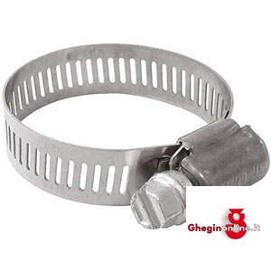 FASCETTE STRINGITUBI A VITE IN ACCIAIO ZINCATO; LARGH. MM 12,7 3474AE 102 152 FASCETTE STRINGITUBO hose clamps Prod. SCU