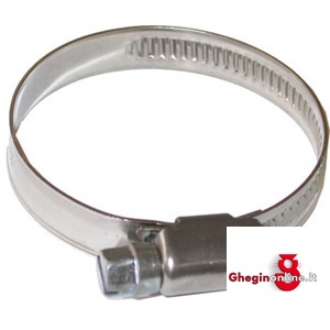FASCETTE STRINGITUBI A VITE IN ACCIAIO INOX; LARGH. MM 9 INOX 3474G 80 100 FASCETTE STRINGITUBO hose clamps Prod. SCU