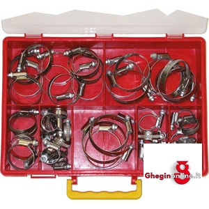 FASCETTE STRINGITUBI A VITE IN ASSORTIMENTO 17 PZ. 3474PE ASSORT. 50 FASCETTE hose clamps in sets Prod. SCU