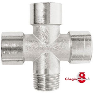 RACCORDI DI LINEA TIPO A CROCE 3 FILETTATURA INTERNA E 1 ESTERNA 3475CB 1/2 RACCORDI DI LINEA compressed air accessories Prod. SCU