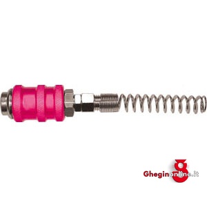RUBINETTI RAPIDI CON SISTEMA DI SICUREZZA; CON SPIRALE PER TUBI ELASTICI 3478V 8 10 RUBINETTI RAP+PORTAG. compressed air accessories Prod. SCU