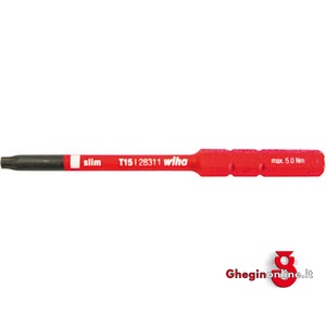 LAME PER IMPUGNATURE DINAMOMETRICHE 350 GA PUNTA IMPRONTA TORX 350GL 25 LAME VDE X IMP.DINAM. insulated and officially controlled tools under voltage-VDE Prod. SCU - Orig. Wiha