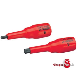 BUSSOLE ESAGONO ESTERNO VDE 353GR 8 BUSSOLE ESAG. ESTERNO insulated and officially controlled tools under voltage-VDE Orig. Gedore