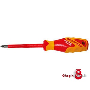 GIRAVITI CON LAMA A CROCE POZIDRIV/SUPADRIV VDE 353GU 4 GIRAVITI LAMA CROCE insulated and officially controlled tools under voltage-VDE Orig. Gedore