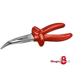 PINZE BECCHI MEZZOTONDI LUNGHI CURVI VDE 355GL 200 PINZE BECCHI 1/2 TONDI insulated and officially controlled tools under voltage-VDE Prod. SCU - DIN 5236 B