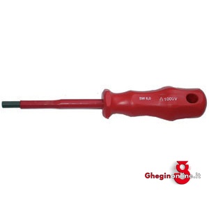 CHIAVI PER ESAGONI INTERNI CON MANICO 355GZM 6 CHIAVI x ESAGONI insulated and officially controlled tools under voltage-VDE Prod. SCU