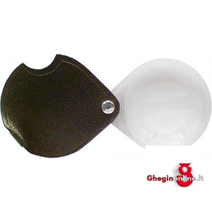 LENTI DA INGRANDIMENTO TASCABILI MONTATURA IN PLASTICA TRASPARENTE, CUSTODIA IN PELLE 3665B LENTI DA INGRANDIMENTO pocket white lenses Prod. SCU
