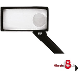 LENTI DA INGRANDIMENTO CON LENTE RETTANGOLARE E LENTE SPOT; MONTATURA IN METALLO 3674E LENTI DA INGRANDIMENTO white lenses Prod. SCU