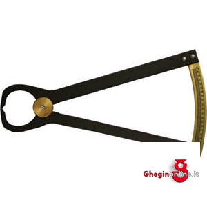 COMPASSI GRADUATI CON MOLLA DI RITORNO; GRADUAZIONE 1/10 DI MM 3742G 20 COMPASSI GRADUATI precision spring compasses of steel with brass scale Prod. SCU