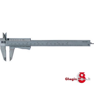 CALIBRI DI PRECISIONE IN ACCIAIO INOX; TIPO CON LEVETTA DI FERMO; LETTURA 1/20 DI MM E 1/128 DI POLL 3747D 300 CALIBRI DI PRECISIONE precision pocket calipers Orig. MIB