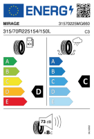 Pneumatici Furgone o Autocarro MIRAGE MG660 315/70R225 154/150L - immagine 3