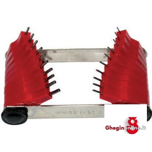 CALIBRI PER FORI CON 20 PUNTINE IN ACCIAIO TEMPRATO E RETTIFICATO MM 0,45-1,5 3965G CALIBRI x FORI bore gauges Prod. SCU