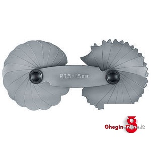 RAGGIMETRI CON 32 LAME PER RAGGI DA 7,5 A 15 3973GB RAGGIMETRI precision radius gauges Prod. SCU