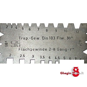 CALIBRI PER FILETTI/UTENSILI WHITWORTH,METRICI,TRAPEZOIDALI MM 2-12 E QUADRI 2-8 SPIRE/POLL 3978GA CALIBRIxFILETTI/UTENS. combined turning and thread gauges Prod. SCU