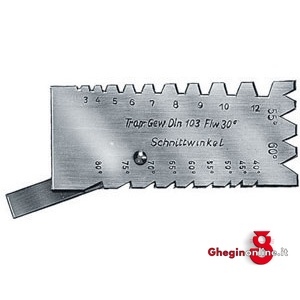 CALIBRI P/FILETTI/UTENSILI WHITWORTH,METRICI,TRAPEZOIDALI MM 2-12 E INTAGLI 40°-80°; ASTA REGISTR. 3979G CALIBRIxFILETTI/UTENS. combined turning and thread gauges Prod. SCU