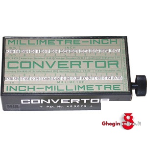 CONVERTITORI DI TOLLERANZE ISO DA MM A POLLICI 3980GL CONVERTITORI TOLLERAN. ISO - convertors Prod. SCU