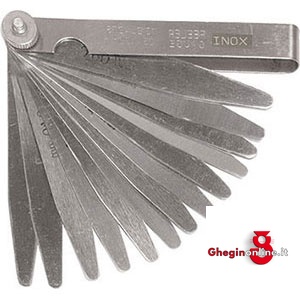 SPESSIMETRI CON 13 LAME A PROFILO CONICO; IN ACCIAIO INOX 3992GL SPESSIMETRI feeler gauges Orig. MIB