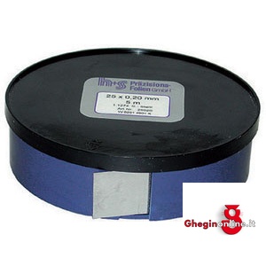 SPESSIMETRI CALIBRATI DI PRECISIONE A NASTRO IN ACCIAIO AL CARBONIO LARGH. MM 25 3997G 1.00 NASTRI ACCIAIO(cf.5mt) thickness-gauges bands Orig. MIB