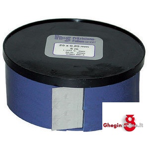 SPESSIMETRI CALIBRATI DI PRECISIONE A NASTRO IN ACCIAIO AL CARBONIO LARGH. MM 50 4000G 1.00 NASTRI ACCIAIO(cf.5mt) thickness-gauges bands Orig. MIB