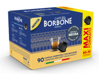 Caffè Borbone Capsule Compatibili Dolce Gusto - Miscela Decisa - 80+10 caps