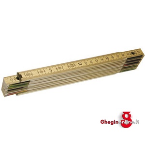DOPPIMETRI IN LEGNO VERNICIATI GIALLO 4118 DOPPIMETRI IN LEGNO wooden folding rules Prod. SCU