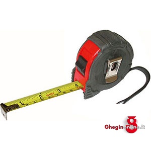 FLESSOMETRI PER INTERNI/ESTERNI; TRIPLA GRADUAZIONE MM/PIEDI/POLLICI; CON PULSANTE BLOCCAGGIO NASTRO E RITORNO RAPIDO 4141P 8 FLESSOMETRI measuring tapes Prod. SCU