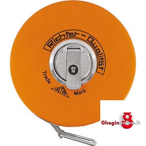 ROTELLE METRICHE NASTRO ACCIAIO INOX LARGH. MM 13; DIVISIONE IN MM 4149GF 50 ROTELLE METRICHE steeI measuring tapes Orig. Richter