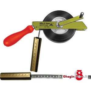 ROTELLE METRICHE IN ACCIAIO INOX CON SONDA 4155GB ROTELLE METRICHE+SONDA steel measur¿ng tapes with plumb bob Orig. Richter