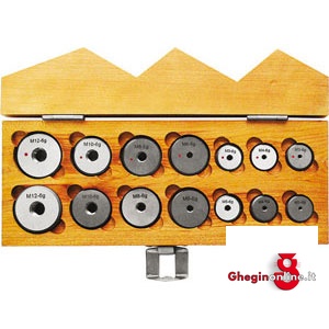 CALIBRI AD ANELLO FILETTATI DIN 13 - PASSA-NON PASSA IN ASSORTIMENTO 4350GLH ASS.CALIBRI ANELLO FIL tread ring gauges in set Orig. MIB