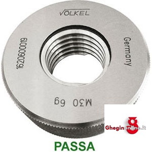 CALIBRI AD ANELLO PER FILETTATURE -PASSA - ALTA PRECISIONE 4350GMA 36 CAL.ANEL.XFILETT.PASSA thread ring gauges Orig. Völkel