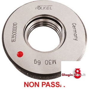 CALIBRI AD ANELLO PER FILETTATURE -NON PASSA - ALTA PRECISIONE 4350GMB 9 CAL.ANEL.FIL.NON PASSA thread ring gauges Orig. Völkel