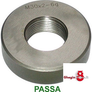 CALIBRI AD ANELLO PER FILETTATURE -PASSA -MF 4350GR 42 1.5 CAL.ANELL.X FIL.PASSA thread ring gauges Orig. MIB