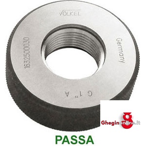 CALIBRI AD ANELLO PER FILETTATURE - PASSA - GAS 4350LB 2 CALIBRI ANELLO X FIL. thread ring gauges Orig. Völkel