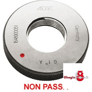 CALIBRI AD ANELLO PER FILETTATURE - NON PASSA - GAS 4350LC 2 CALIBRI ANELLO X FIL. thread ring gauges Orig. Völkel