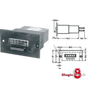 CONTAIMPULSI A DISTANZA TIPO DA INCASSARE,CON FISSAGGIO A VITE; PER CORRENTE ALTERNATA 230 V 4457G CONTAIMPULSI A DIST. impulse-counters Prod. SCU - Orig. IVO