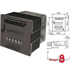 CONTAIMPULSI PRESELETTORI ADDIZIONANTI DA INCASSARE; FISSAGGIO A MOLLA; P/CORRENTE ALTERNATA 110 V 4459GB CONTAIMPULSI PRES.ADD. impulse-counters Prod. SCU - Orig. IVO