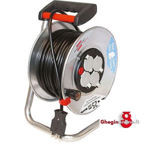 AVVOLGICAVI TIPO PESANTE INDUSTRIALE, IN ACCIAIO ZINCATO ANTIRUGGINE; COMPLETO DI CAVO 4473GV 50 AVVOLGICAVI cable drums Prod. SCU